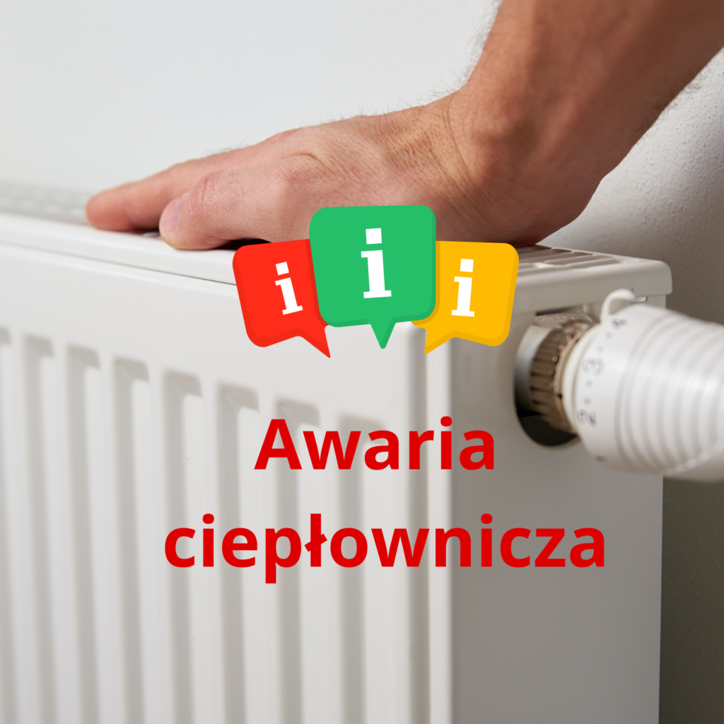 Informujemy, że doszło do awarii sieci ciepłowniczej, w wyniku której dostawa ciepła do Państwa mieszkań została chwilowo wstrzymana.